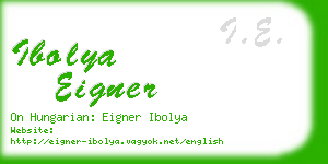 ibolya eigner business card